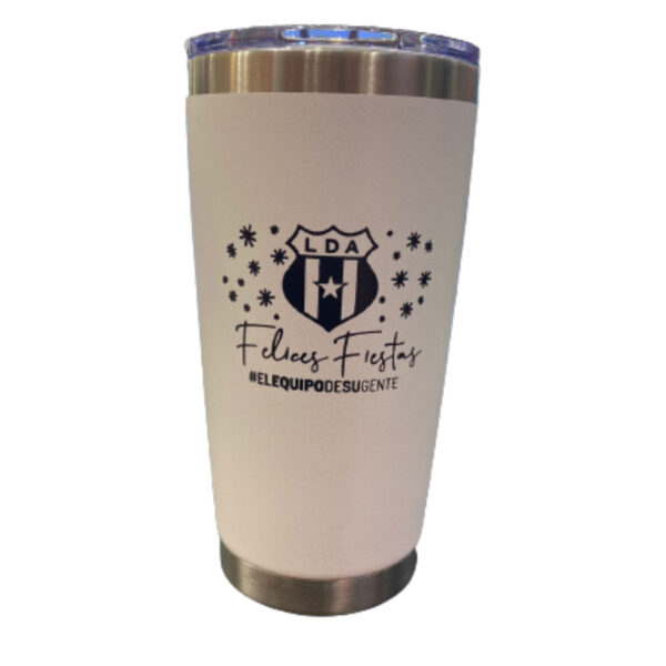 VASO TÉRMICO INOX BLANCO NAVIDAD 2021